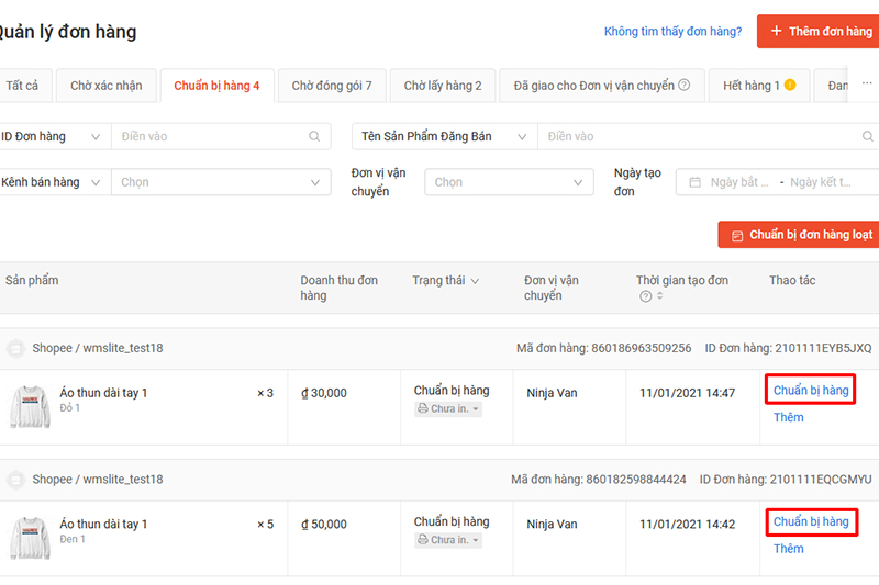 Cách quản lý đơn hàng trên shopee kênh người bán